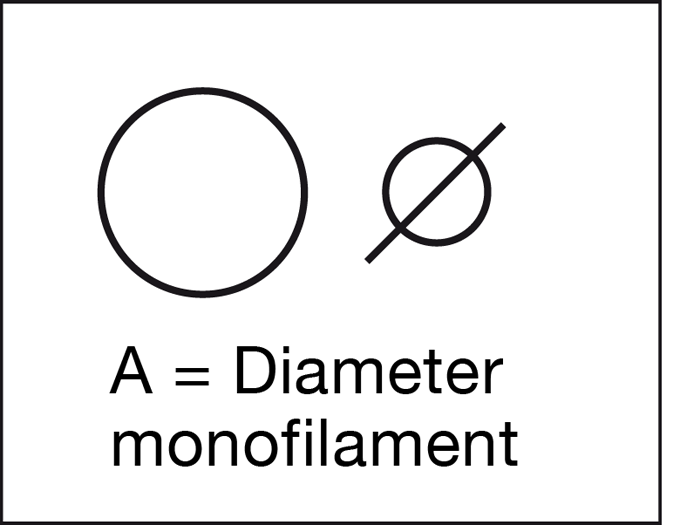 Diámetro monofilamento