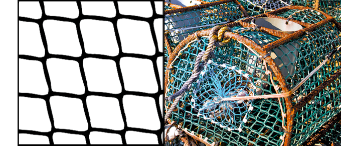 Netting & diamond mesh detail